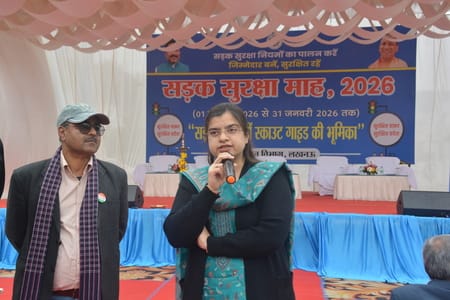सड़क सुरक्षा माह-2026 के तहत वाहन परीक्षण व प्रमाणीकरण केंद्र में जागरूकता कार्यक्रम आयोजित किय