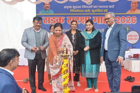 सड़क सुरक्षा माह-2026 के तहत वाहन परीक्षण व प्रमाणीकरण केंद्र में जागरूकता कार्यक्रम आयोजित किय