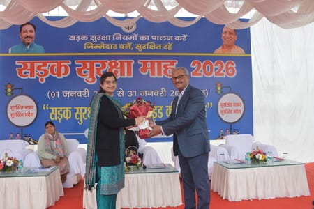 सड़क सुरक्षा माह-2026 के तहत वाहन परीक्षण व प्रमाणीकरण केंद्र में जागरूकता कार्यक्रम आयोजित किय