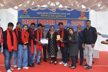 सड़क सुरक्षा माह-2026 के तहत वाहन परीक्षण व प्रमाणीकरण केंद्र में जागरूकता कार्यक्रम आयोजित किय