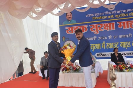 सड़क सुरक्षा माह-2026 के तहत वाहन परीक्षण व प्रमाणीकरण केंद्र में जागरूकता कार्यक्रम आयोजित किय