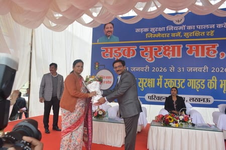 सड़क सुरक्षा माह-2026 के तहत वाहन परीक्षण व प्रमाणीकरण केंद्र में जागरूकता कार्यक्रम आयोजित किय