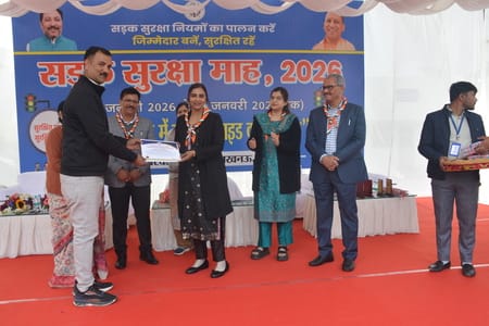 सड़क सुरक्षा माह-2026 के तहत वाहन परीक्षण व प्रमाणीकरण केंद्र में जागरूकता कार्यक्रम आयोजित किय