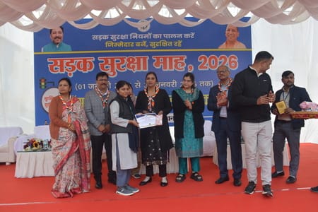सड़क सुरक्षा माह-2026 के तहत वाहन परीक्षण व प्रमाणीकरण केंद्र में जागरूकता कार्यक्रम आयोजित किय