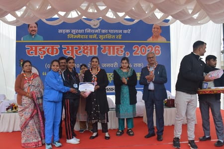 सड़क सुरक्षा माह-2026 के तहत वाहन परीक्षण व प्रमाणीकरण केंद्र में जागरूकता कार्यक्रम आयोजित किय