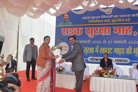 सड़क सुरक्षा माह-2026 के तहत वाहन परीक्षण व प्रमाणीकरण केंद्र में जागरूकता कार्यक्रम आयोजित किय