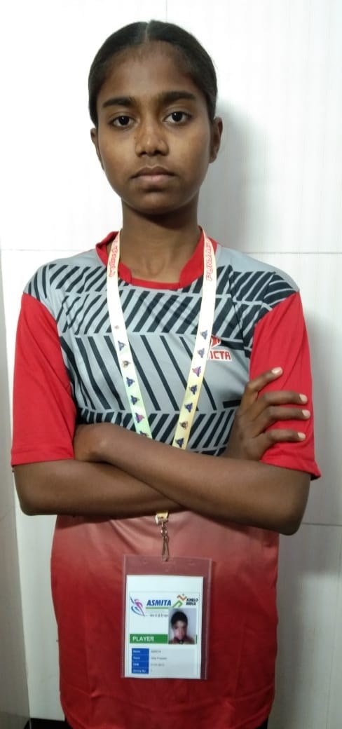 फुटबाल अंडर-13 में चयनित सुहानी साहू। स्रोत- फुटबाल संघ