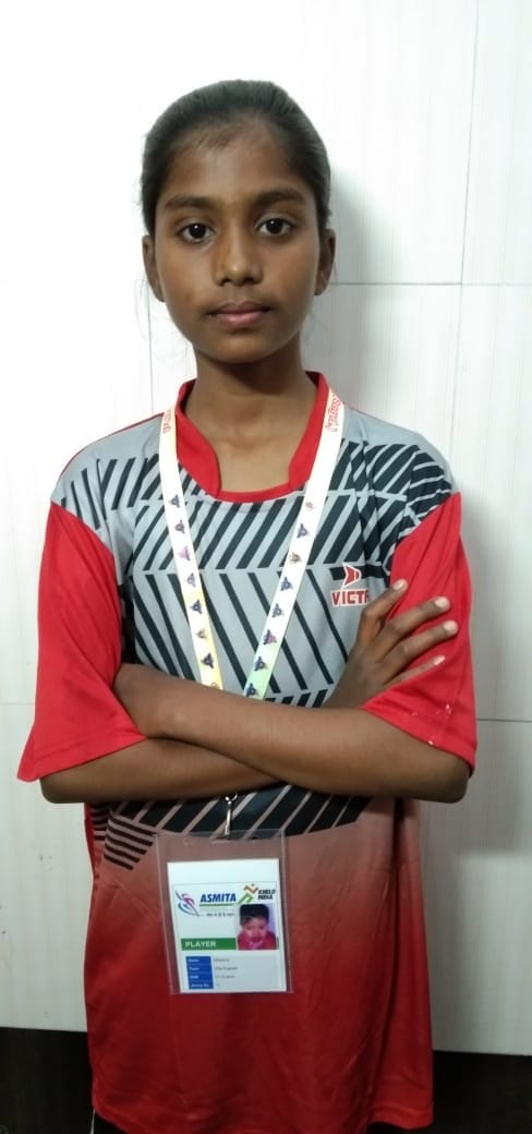 फुटबाल अंडर-13 में चयनित सुहानी साहू। स्रोत- फुटबाल संघ