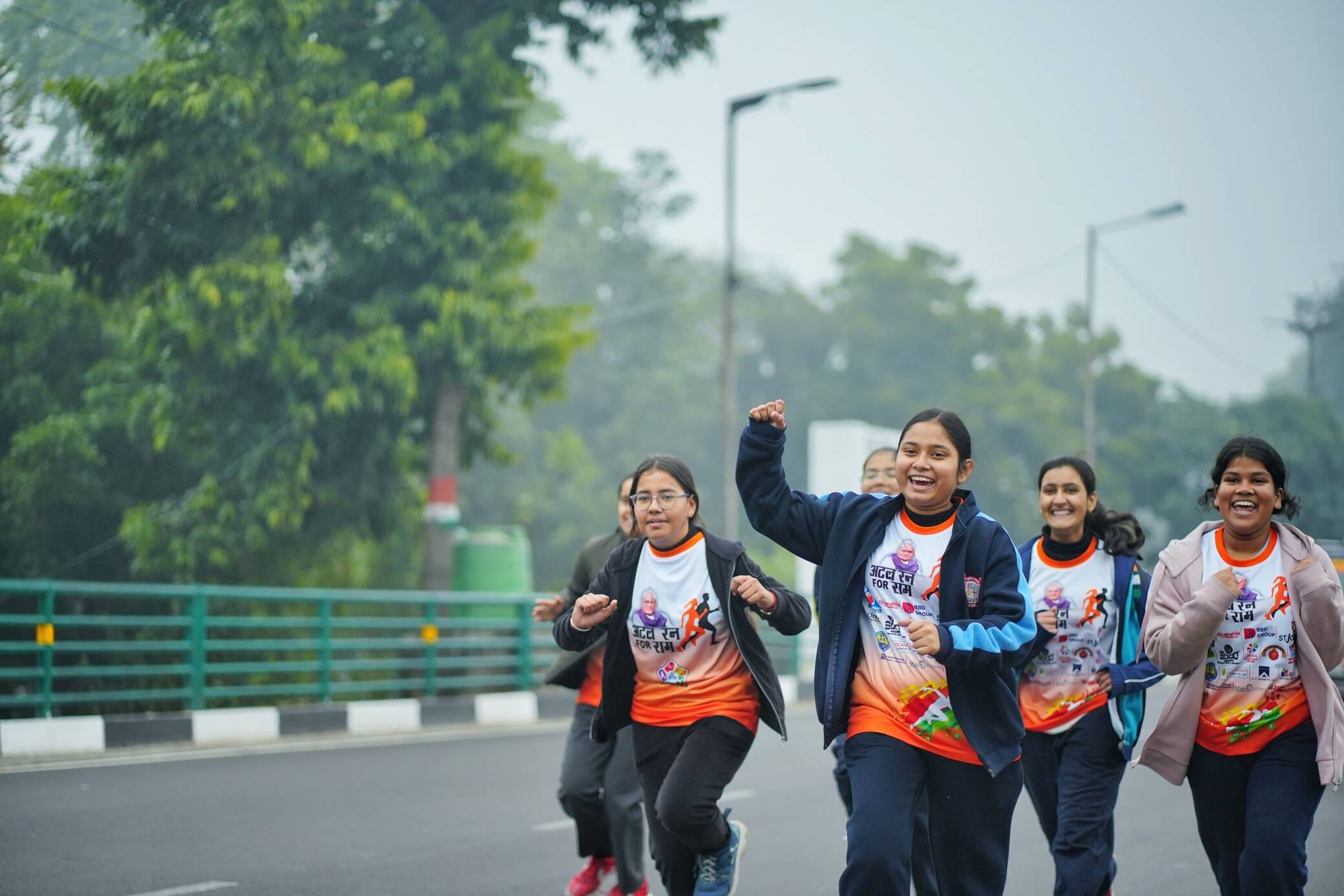 रन फाॅर राम में भाग लेने वाले बच्चों का उत्साह देखते ही बना। 