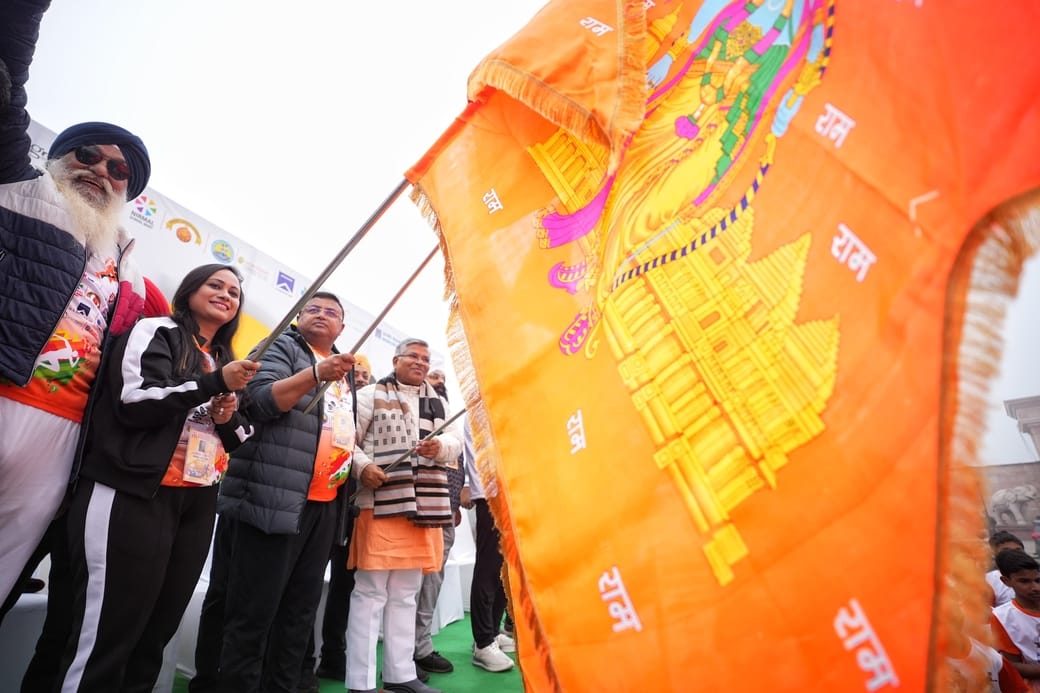 रन फाॅर राम में भाग लेने वाले बच्चों का उत्साह देखते ही बना। 