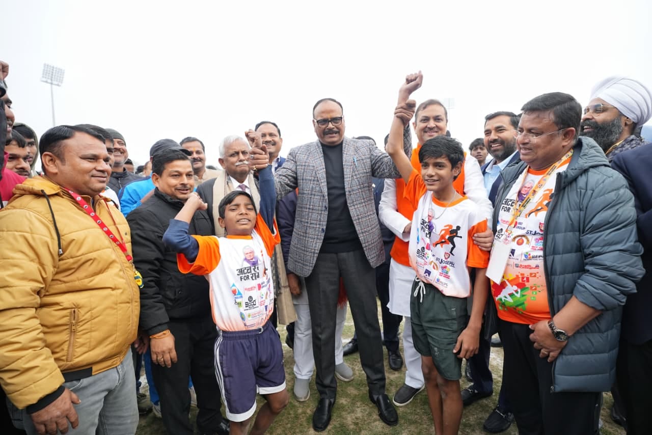 रन फाॅर राम में भाग लेने वाले बच्चों का उत्साह देखते ही बना। 