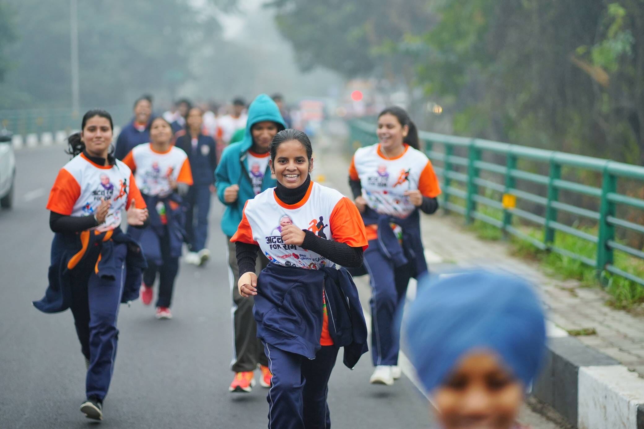 रन फाॅर राम में भाग लेने वाले बच्चों का उत्साह देखते ही बना। 