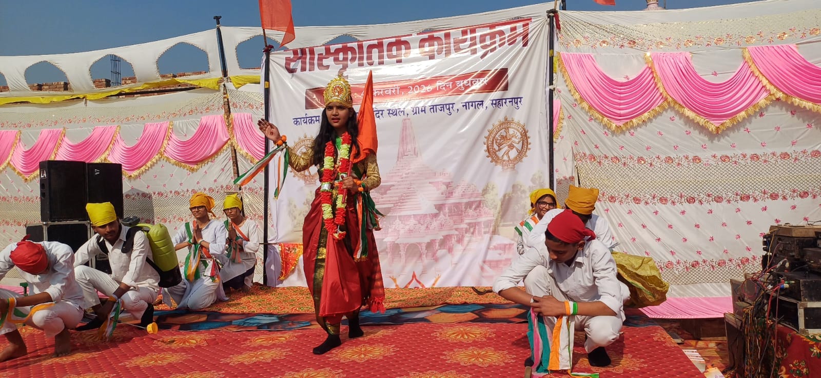 नागल के ताजपुर में हिंदू सम्मेलन को संबोधित करते वशिष्ठ देशमुख। संवाद