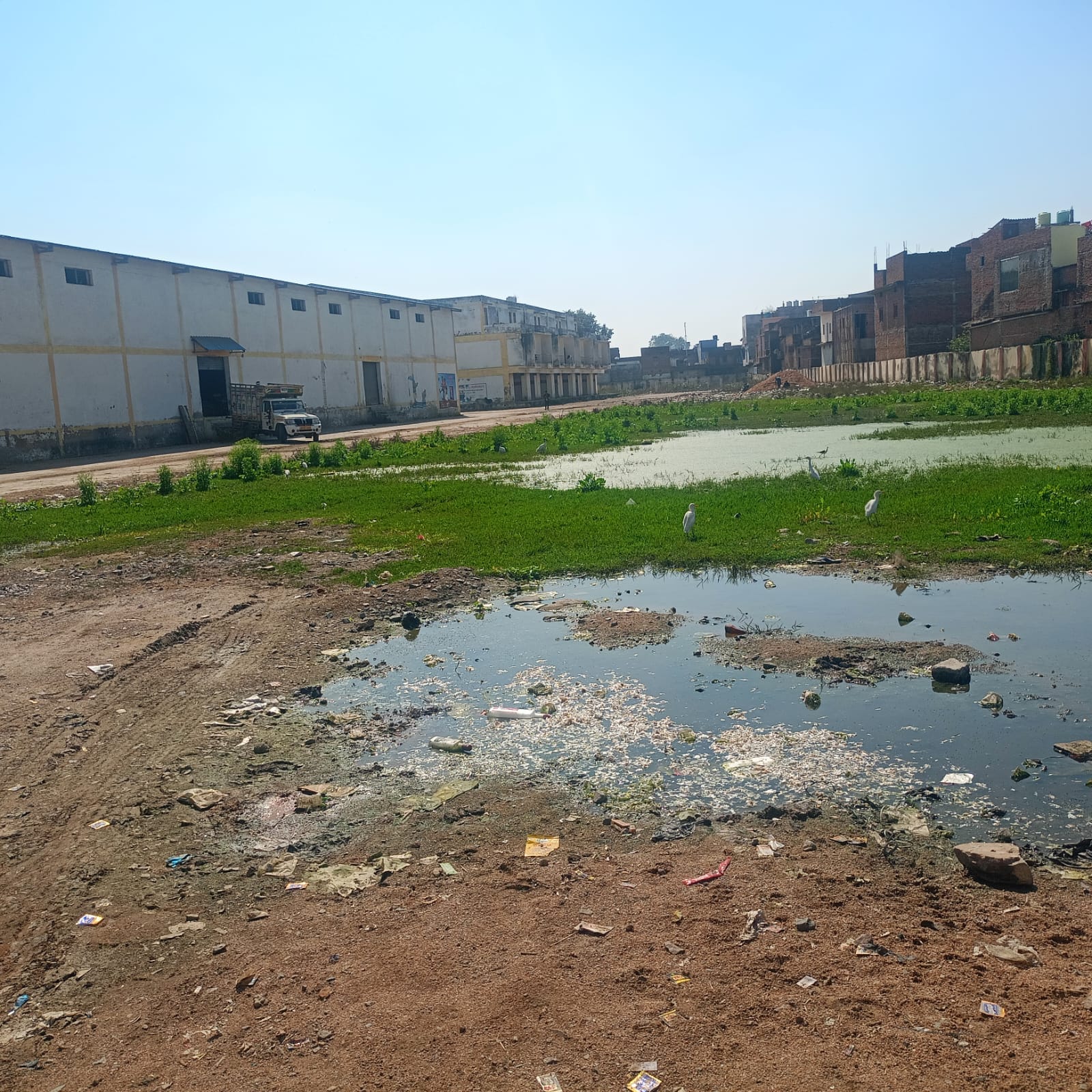 06 सीकेटीपी-07-गल्ला मंडी परिसर में जलभराव।संवाद