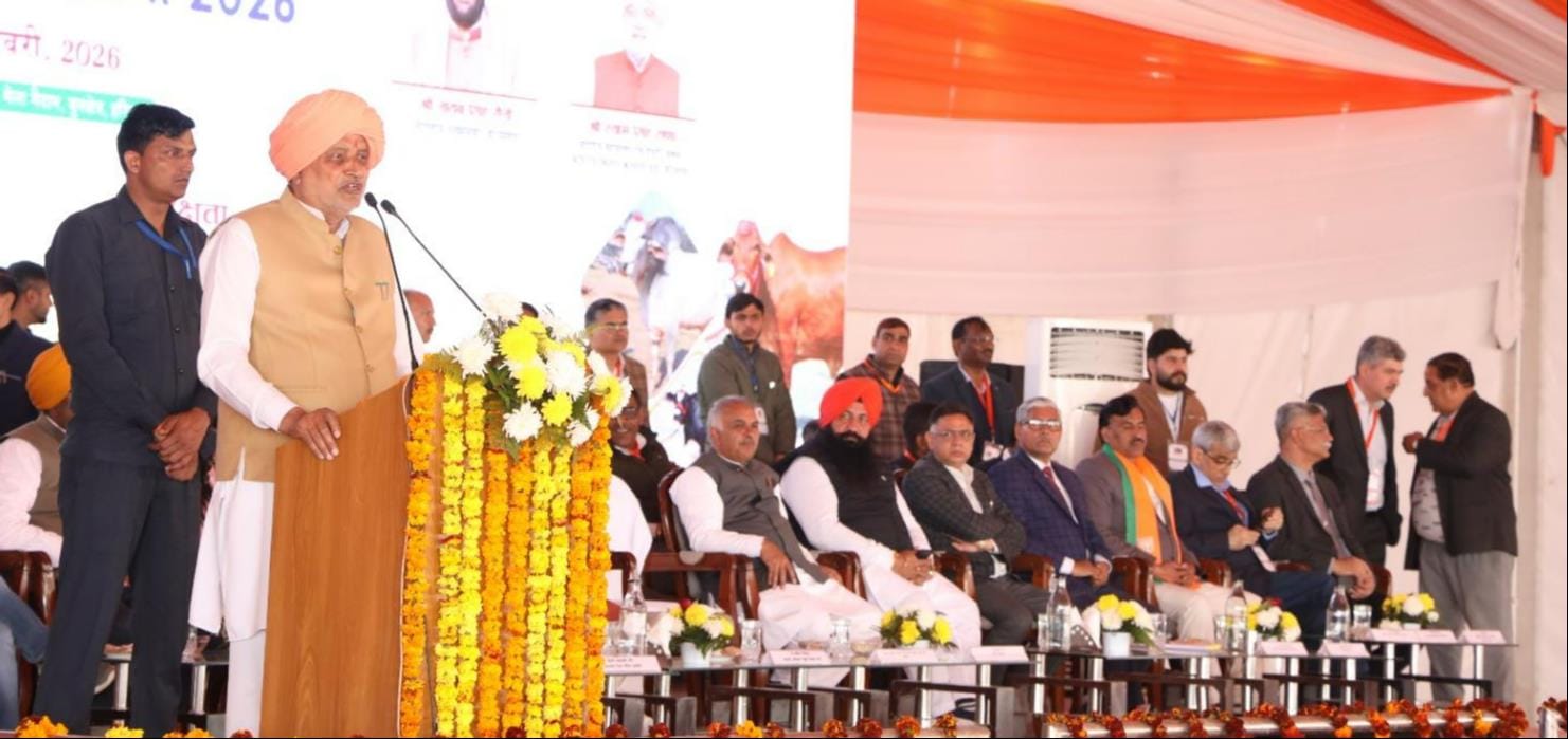 कुरुक्षेत्र। राज्य स्तरीय पशुधन प्रदर्शनी का उद्घाटन करते प्रदेश के कृषि एवं पशुपालन मंत्री श् कुरुक्षेत्र। राज्य स्तरीय पशुधन प्रदर्शनी का उद्घाटन करते प्रदेश के कृषि एवं पशुपालन मंत्री श्