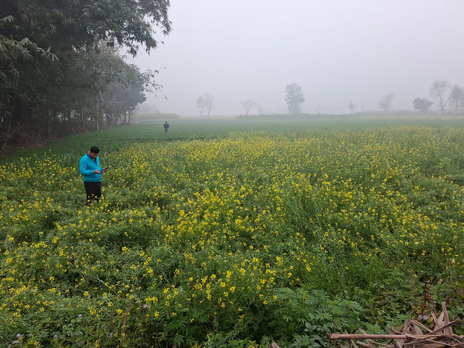 विशुनपुरा थाना क्षेत्र के नोनिया पट्टी में तस्करों को खोजती पुलिस।स्रोत-सोशल मीडिया