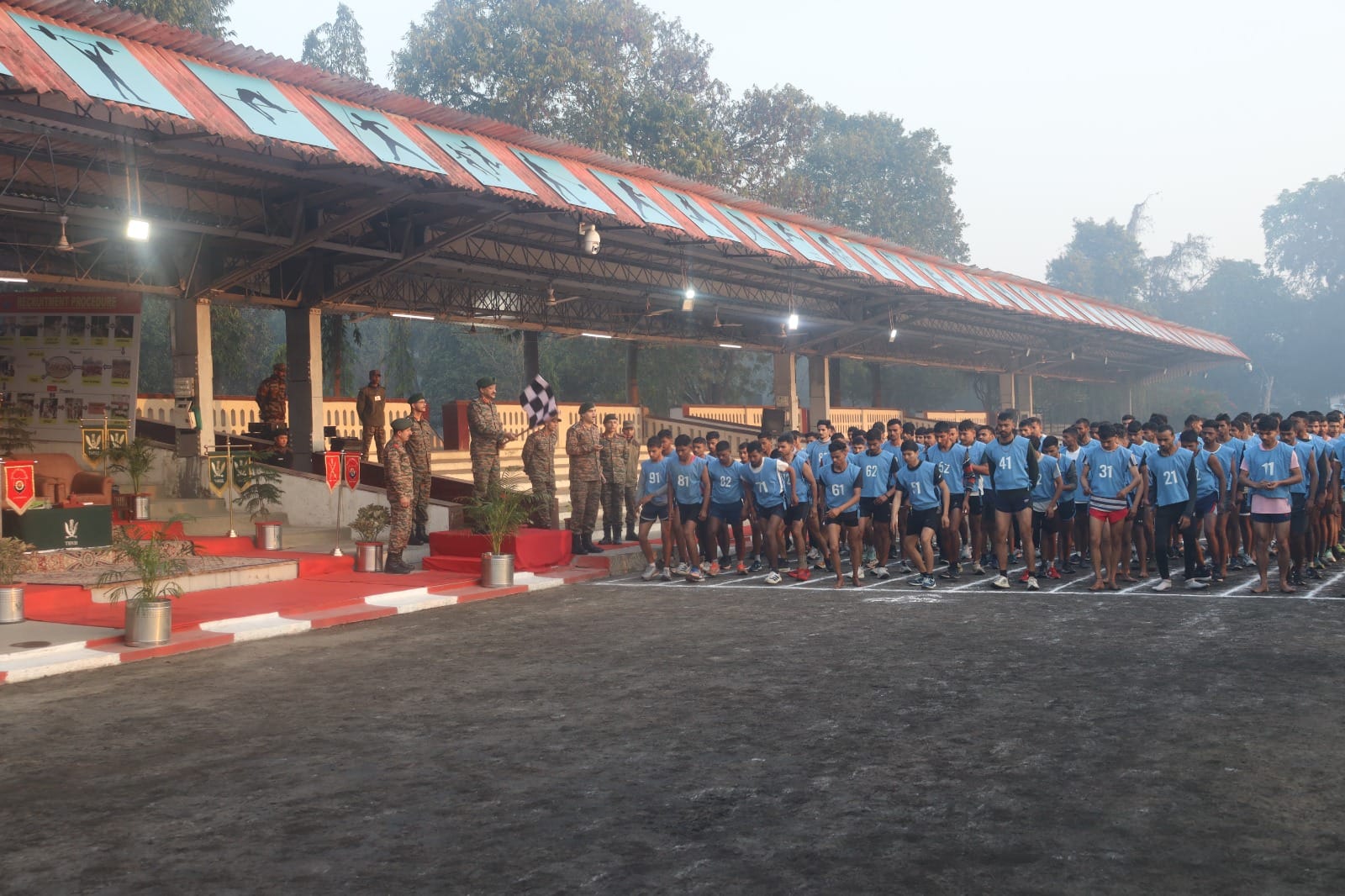 एएमसी स्टेडियम में आयोजित अग्निवीर भर्ती रैली। एएमसी स्टेडियम में आयोजित अग्निवीर भर्ती रैली।