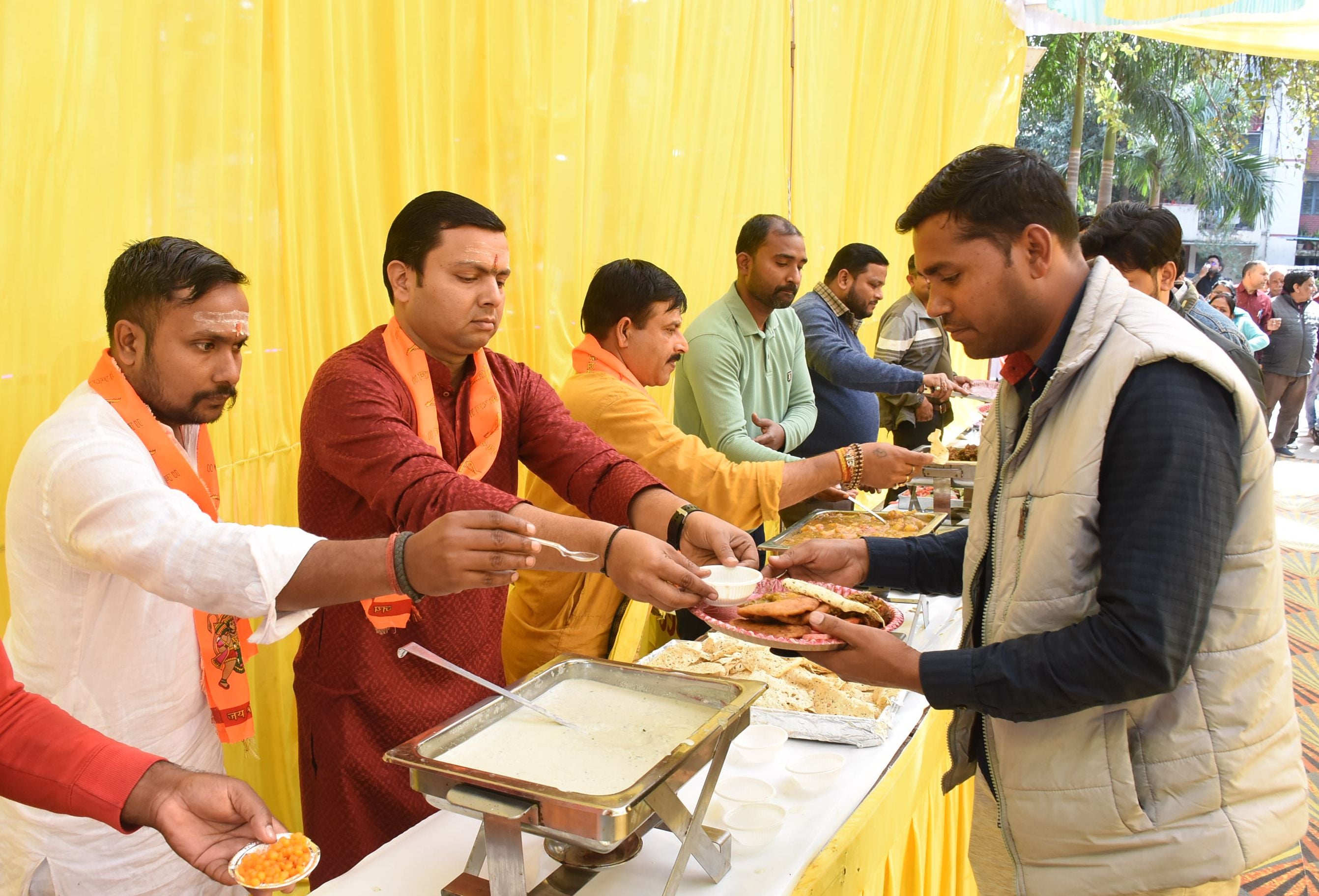 समापन पर हुआ रुद्राभिषेक और भंडारा।