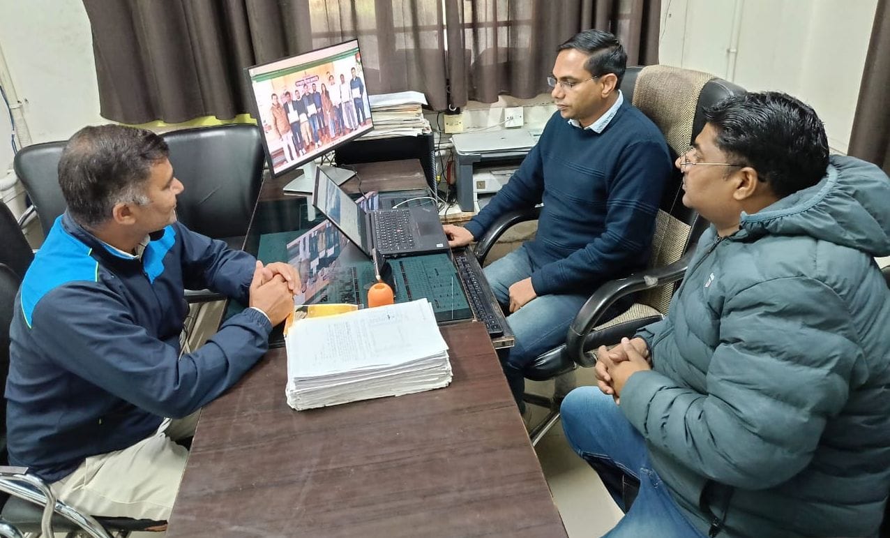 17जेएनडी01-भू नक्शा पोर्टल पर दिखाई दे रहा बरहा कलां गांव। स्रोत कर्मचारी