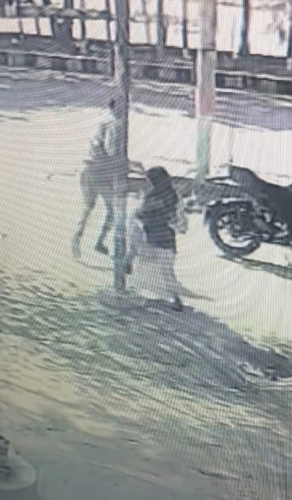 सीसीटीवी कैमरे कैद हुई घटना। सीसीटीवी कैमरे कैद हुई घटना।