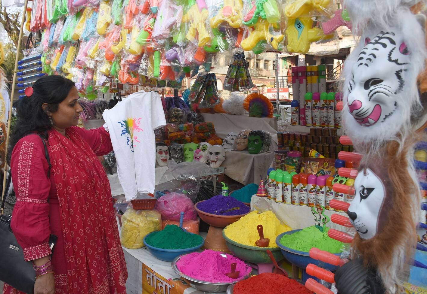 राजधानी में चढ़ा होली का खुमार। राजधानी में चढ़ा होली का खुमार।