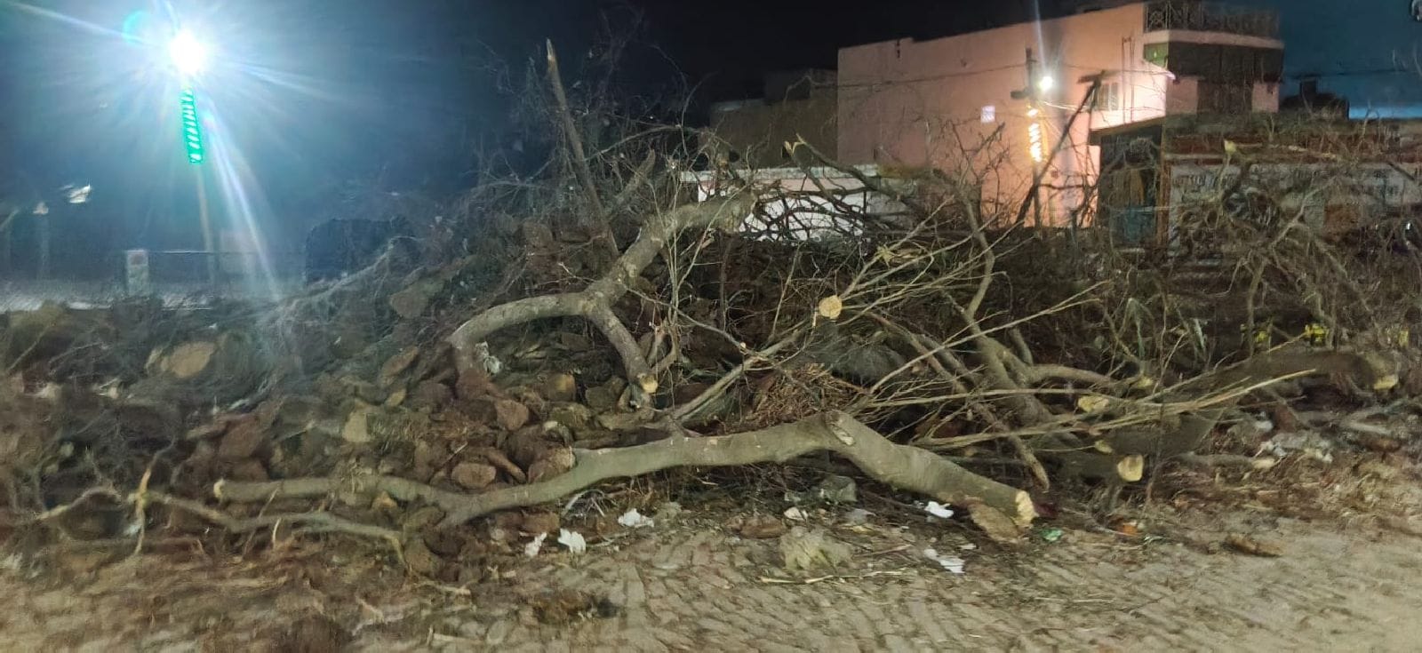 सैदपुर में होलिका स्थल।संवाद