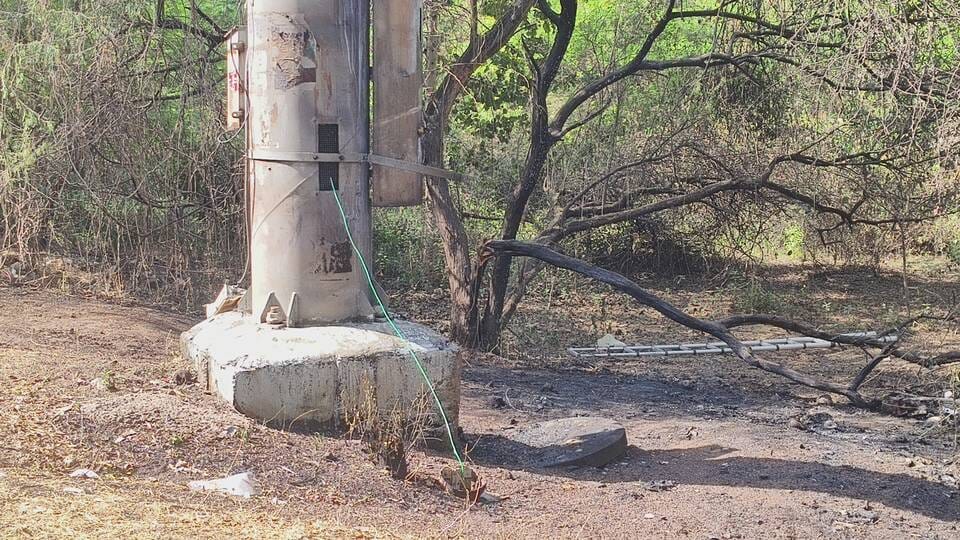 मोबाइल टॉवर में लगी भीषण आग,दमकल विभाग ने आग पर पाया काबू