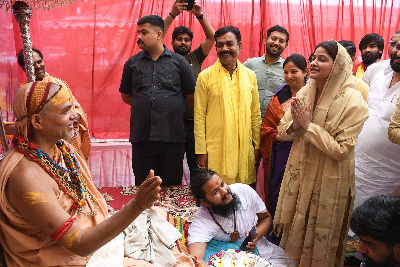 राजधानी में बृहस्पतिवार को शंकराचार्य स्वामी अविमुक्तेश्वरानंद सरस्वती ।