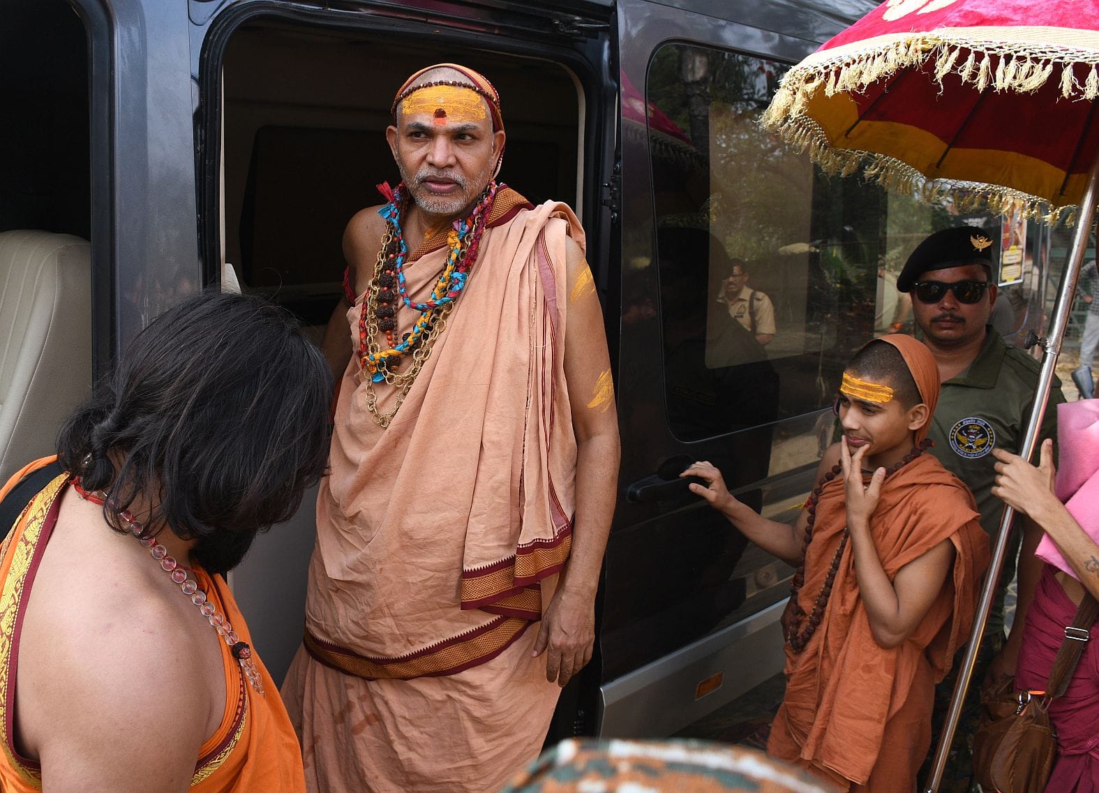 राजधानी में बृहस्पतिवार को शंकराचार्य स्वामी अविमुक्तेश्वरानंद सरस्वती ।