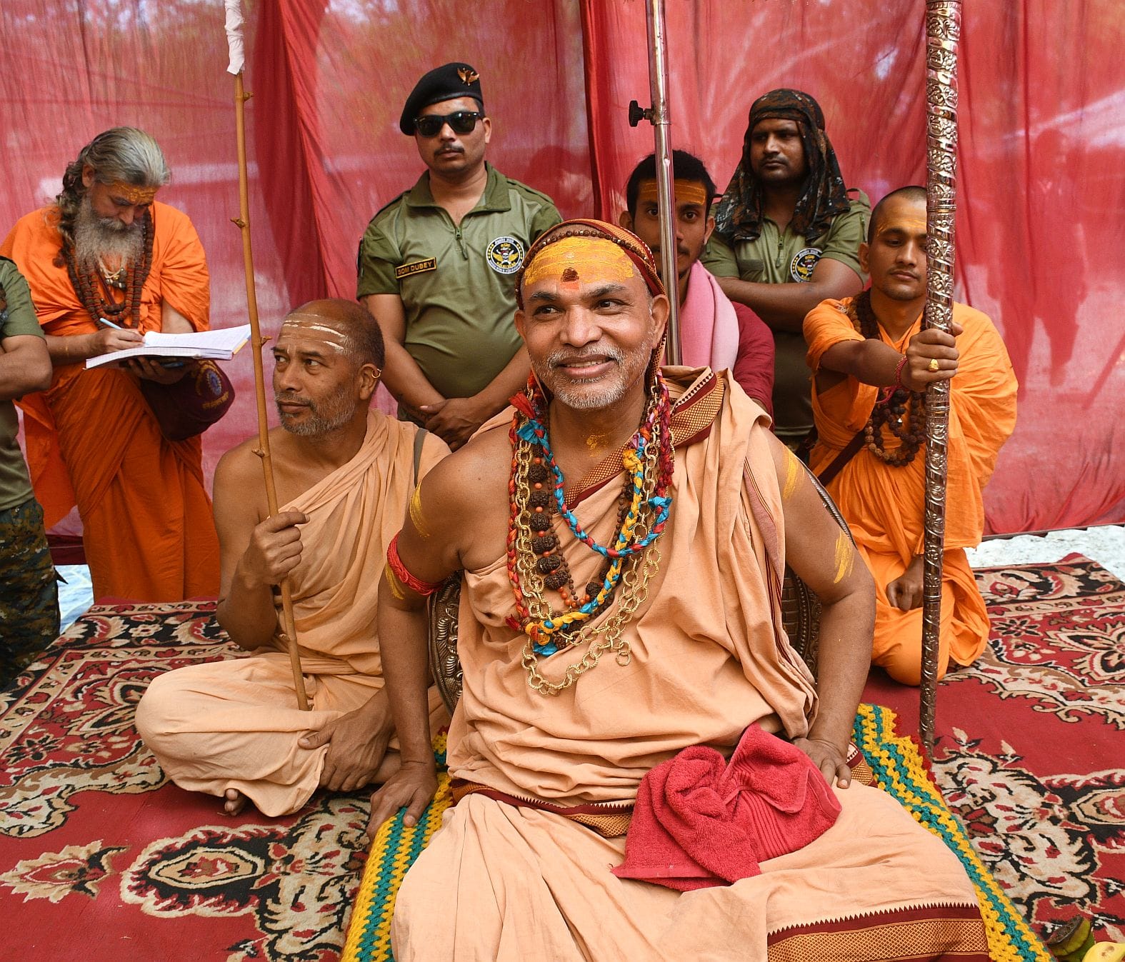 राजधानी में बृहस्पतिवार को शंकराचार्य स्वामी अविमुक्तेश्वरानंद सरस्वती ।