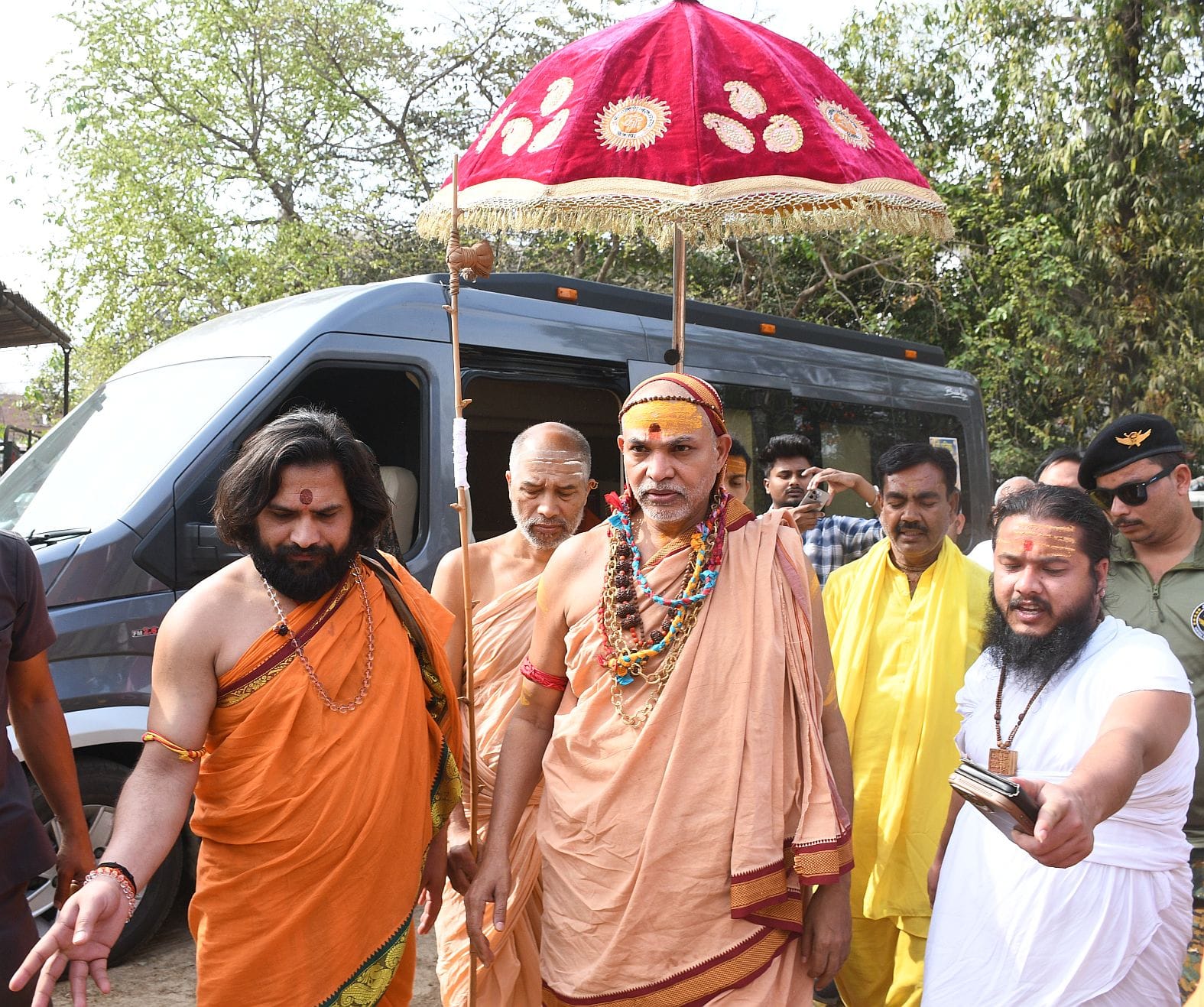 राजधानी में बृहस्पतिवार को शंकराचार्य स्वामी अविमुक्तेश्वरानंद सरस्वती ।