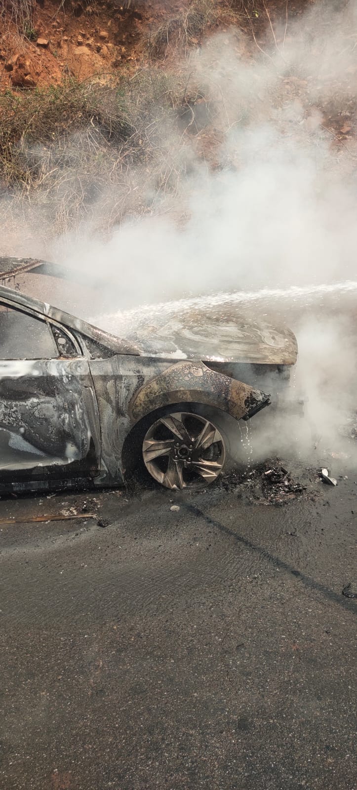 आग बुझाते कर्मी