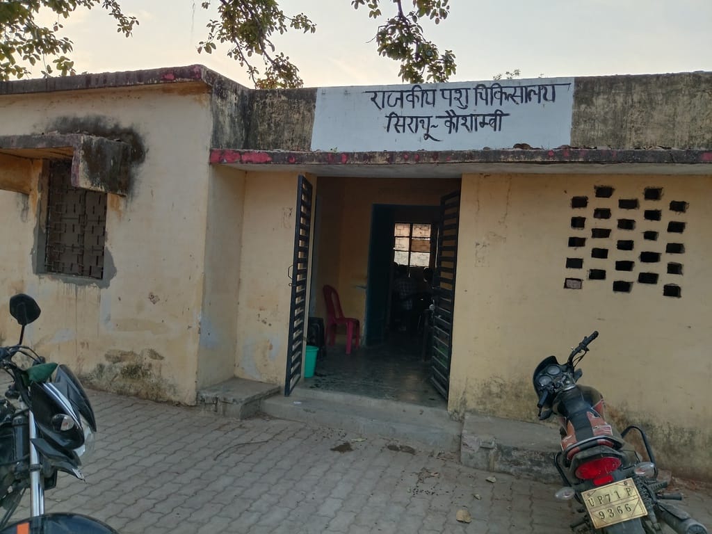 राजकीय पशु चिकित्सालय सिराथू में जमीन में पड़ी दवाएं संवाद