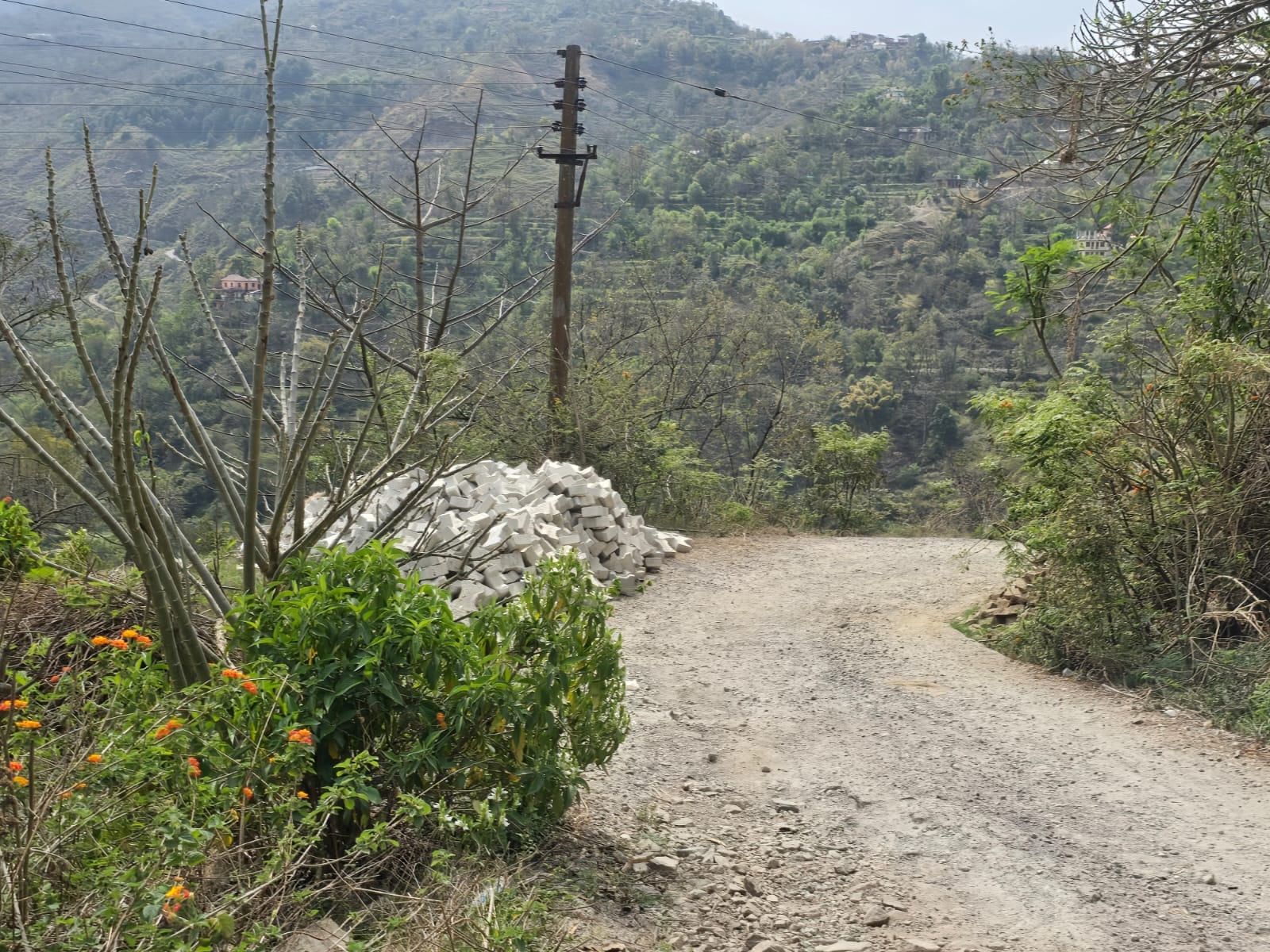 सिकरोहा-गलौड खस्ताहाल सड़क। संवाद