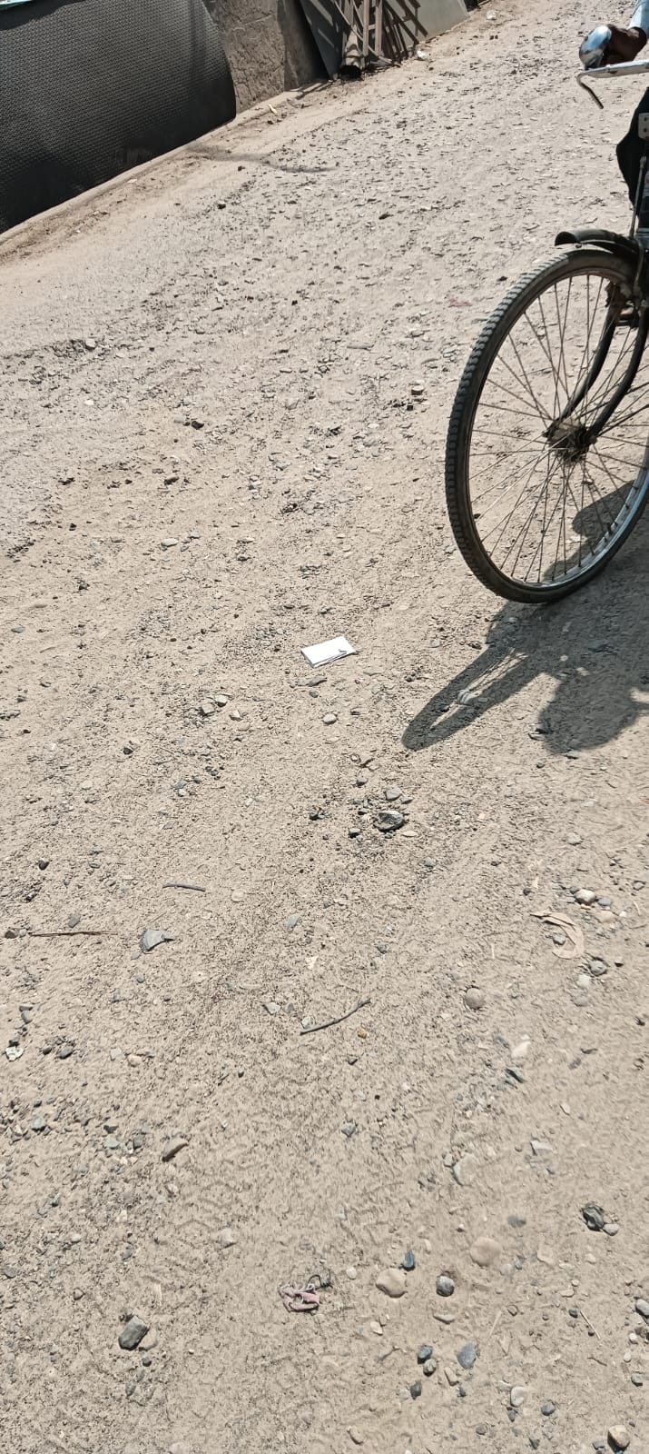 बहेड़ी।पुल और सड़क की मांग को लेकर प्रदर्शन करते ग्रामीण।