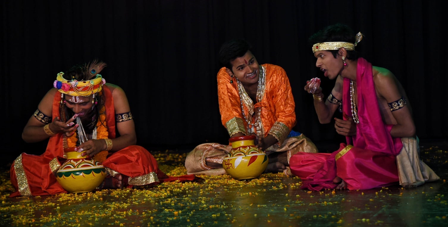 नाट्य मंचन में दिखा श्रीकृष्ण का संघर्ष