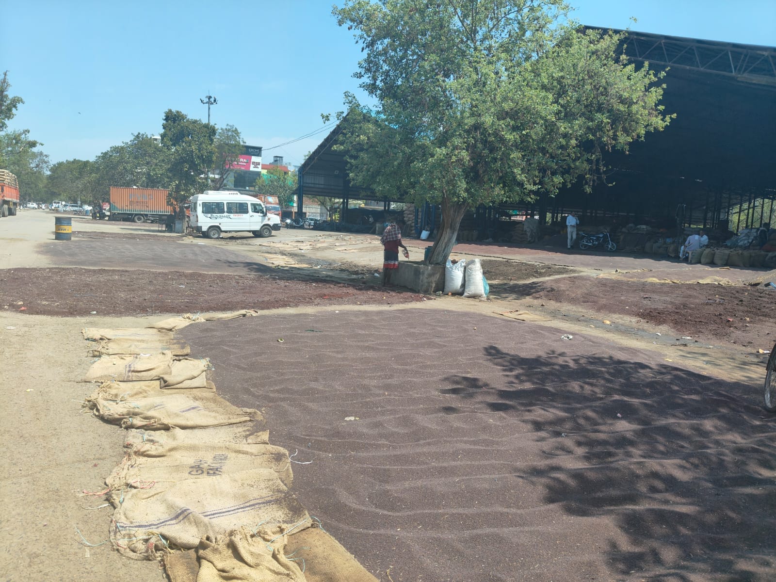 अनाज मंडी में फसल का उठान करते श्रमिक। संवाद