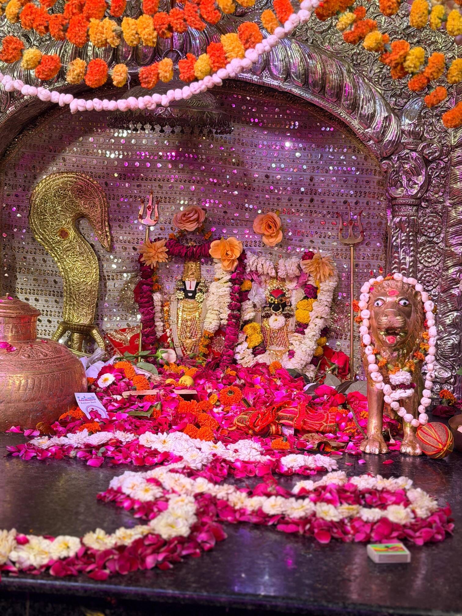 बड़ी काली जी मंदिर में लगी कतारें। -मंदिर समिति