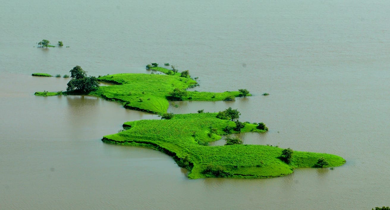 माही बांध में स्थित टापू।