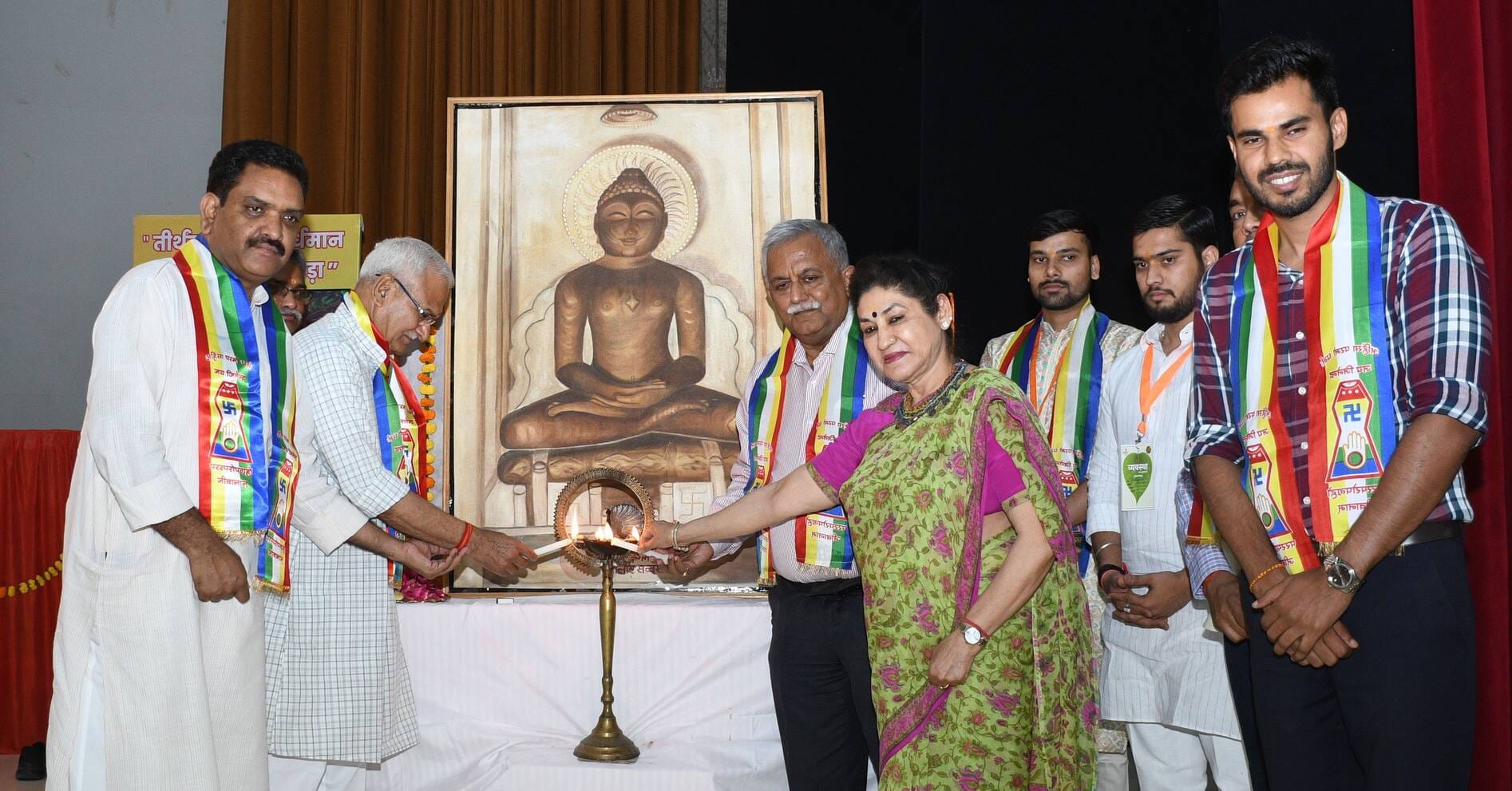 भागीदारी भवन में महावीर स्वामी के 2625वें जन्मकल्याणक के अवसर पर आयोजन हुआ।