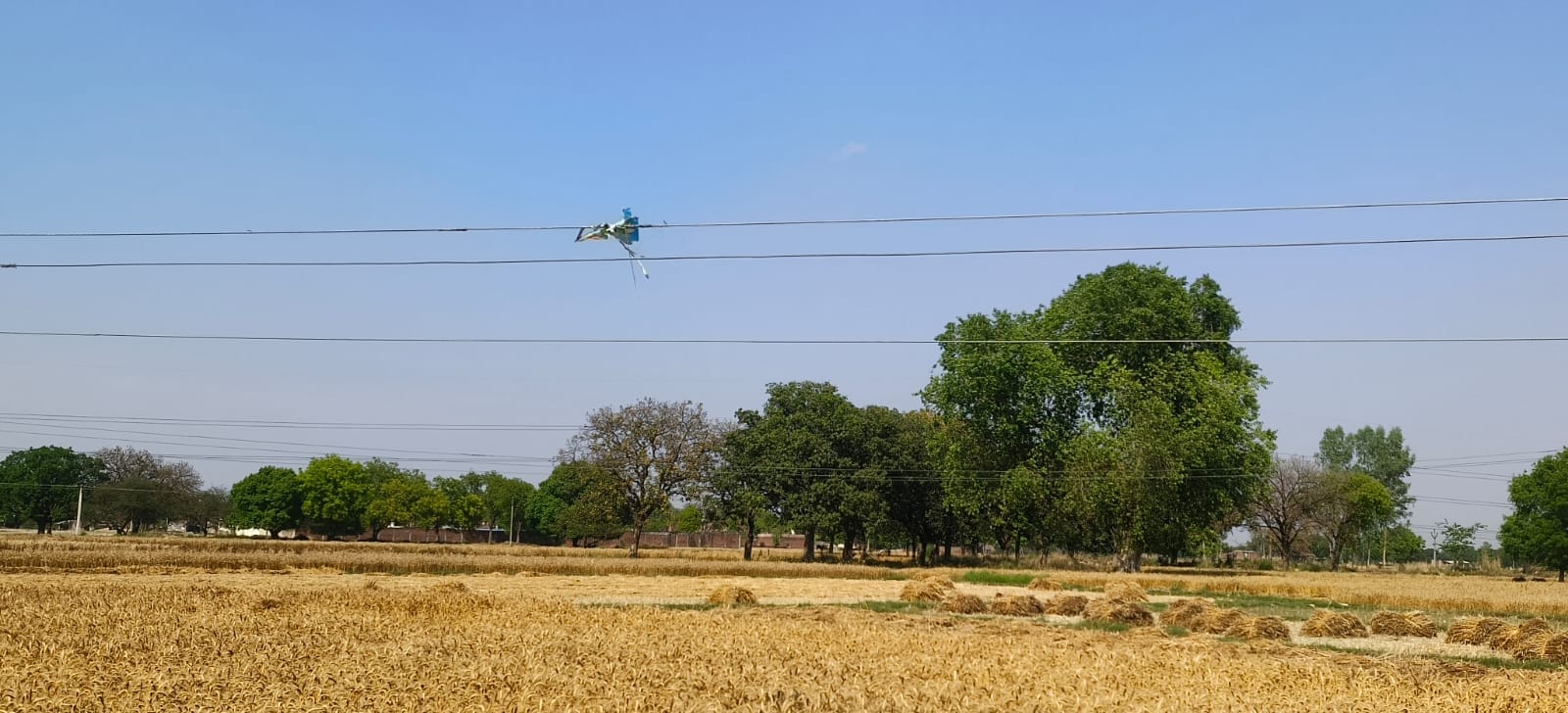 विद्युत उपकेंद्र पुरखास के जलालपुर जवाहरगंज में खेत से गुजर रहा ढीली हाईटेंशन तार। संवाद विद्युत उपकेंद्र पुरखास के जलालपुर जवाहरगंज में खेत से गुजर रहा ढीली हाईटेंशन तार। संवाद