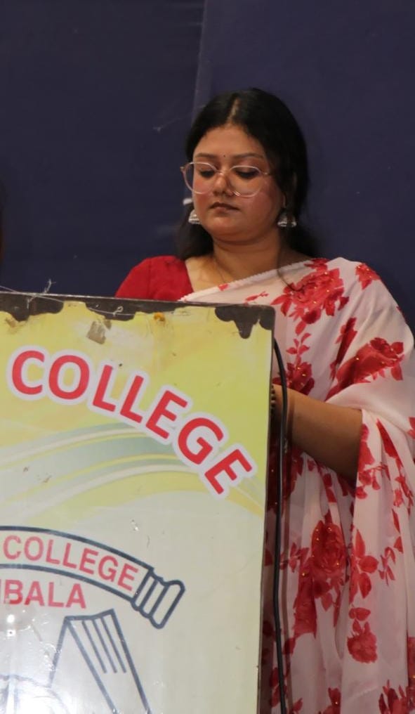 अंबाला छावनी के जीएमएन कॉलेज में कार्यरत सहायक प्रो. यशवी शर्मा। फाइल फोटो