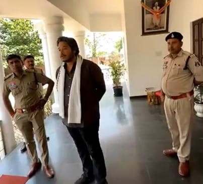 पुलिस की हिरासत में प्रांजल तिवारी