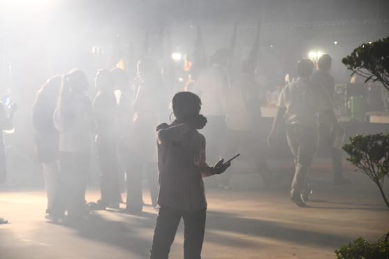 बसंतकुंज में फॉगिंग से लोगों को परेशानी का सामना करना पड़ा।