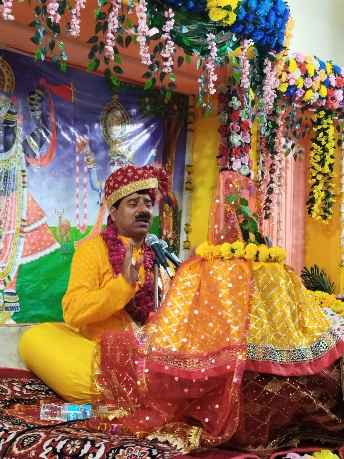 राजाबाजार स्थित गीता भवन में सात दिवसीय श्रीमद्भागवत कथा ज्ञान यज्ञ। 