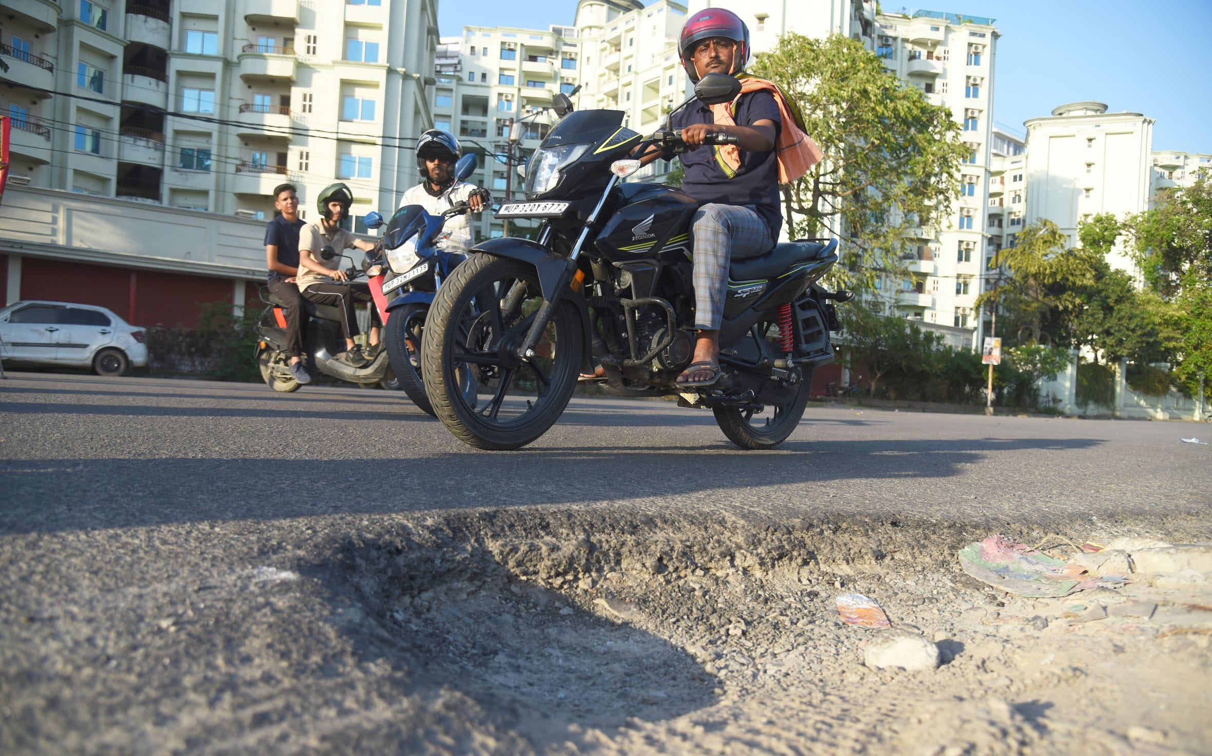 राजधानी की सड़कों का हाल। 