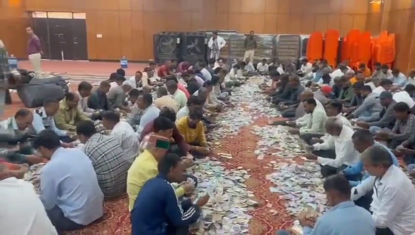 श्री सांवलिया सेठ का भंडार खुलने पर गणना