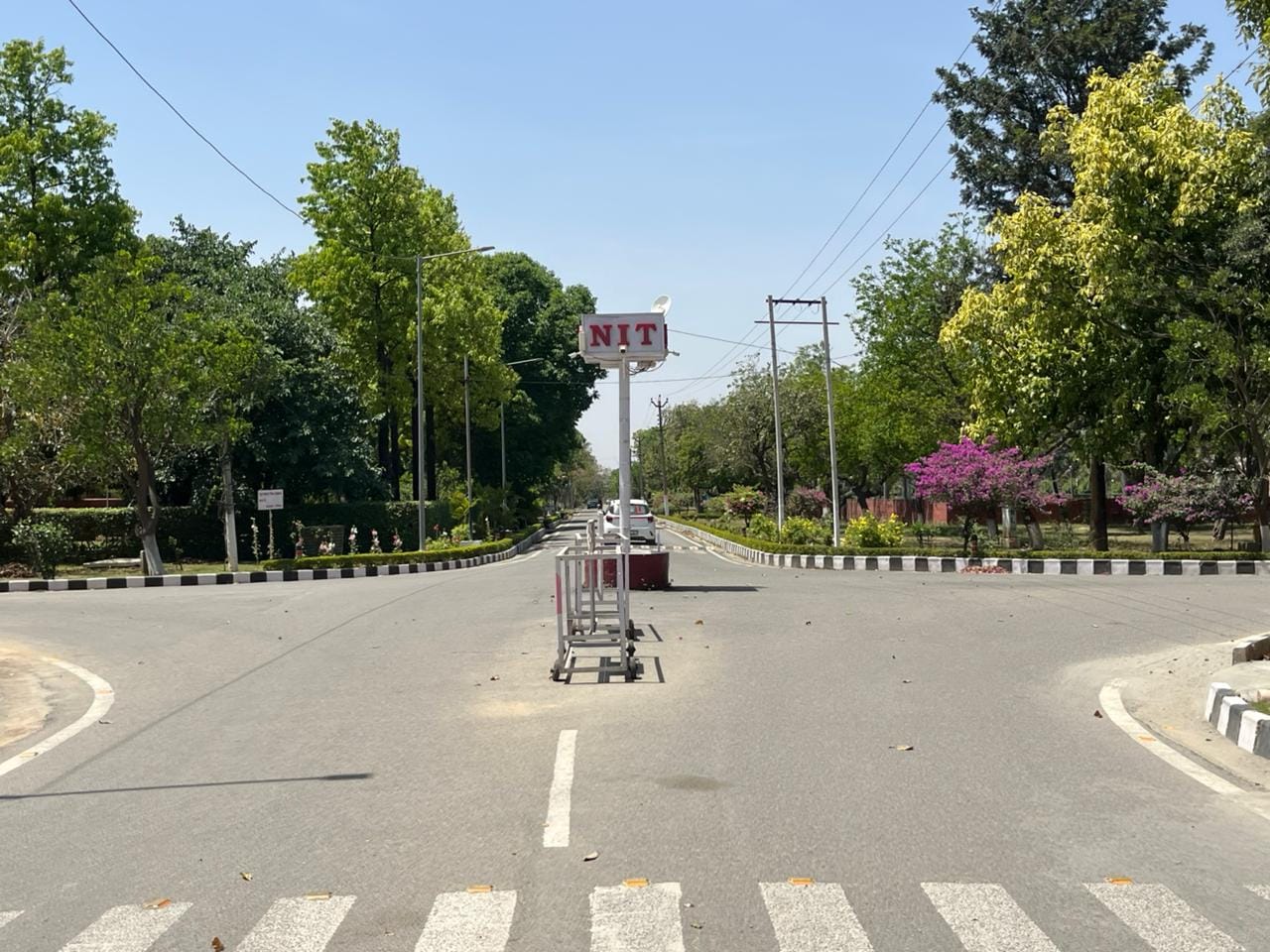 कुरुक्षेत्र। सूना पड़ा एनआईटी परिसर। संवाद