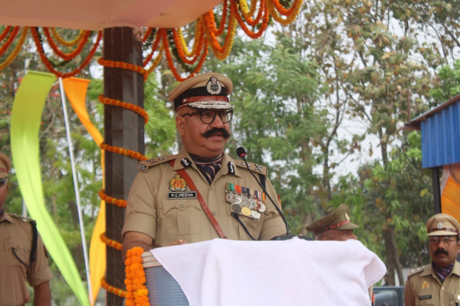 पुलिस लाइंस में परेड करते रिक्रूट आरक्षी। स्रोत-पुलिस