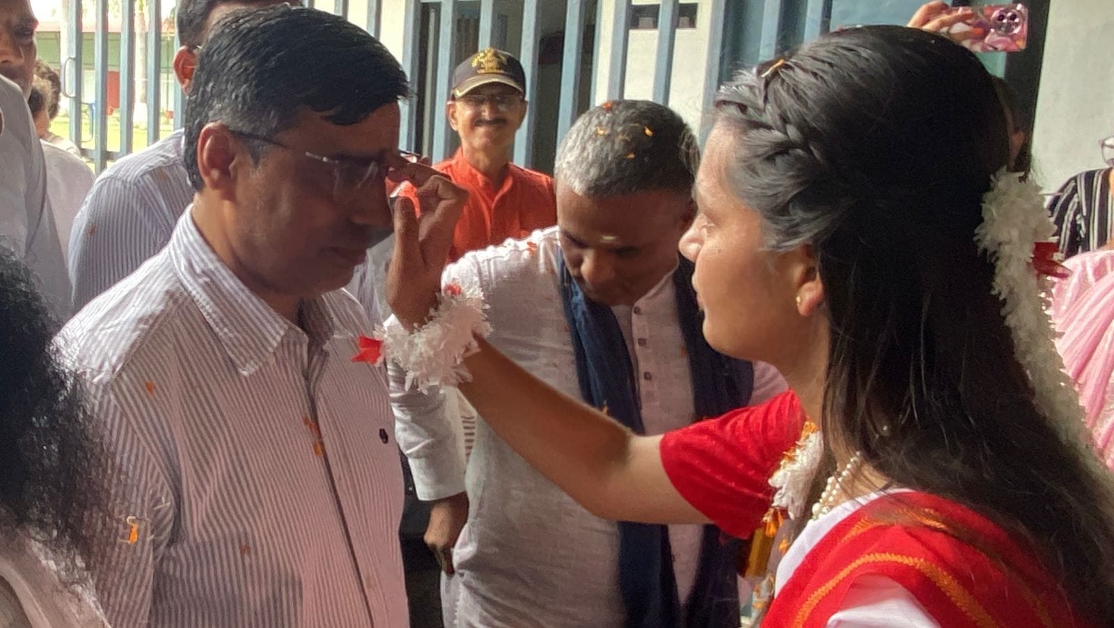 कुरुक्षेत्र। सुपर 100 परिसर में पहुंचे शिक्षा मंत्री महिपाल डांढा का इस तरह किया गया स्वागत। सं